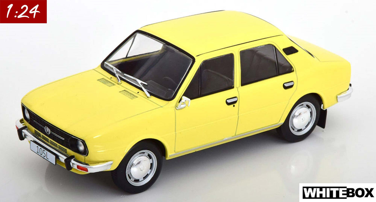 White Box 1:24 Skoda 105L Lightyellow (WB124163)