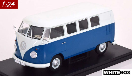 White Box 1:24 Volkswagen T1 Bus Blue White (WB124179)