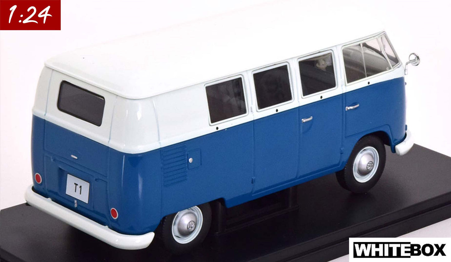 White Box 1:24 Volkswagen T1 Bus Blue White (WB124179)