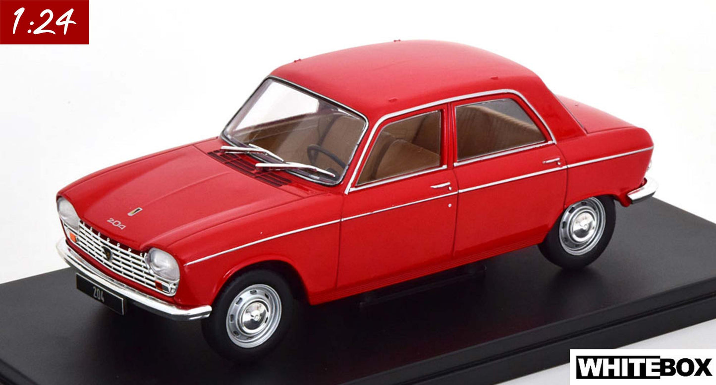 White Box 1:24 Peugeot 204 Red (124181)