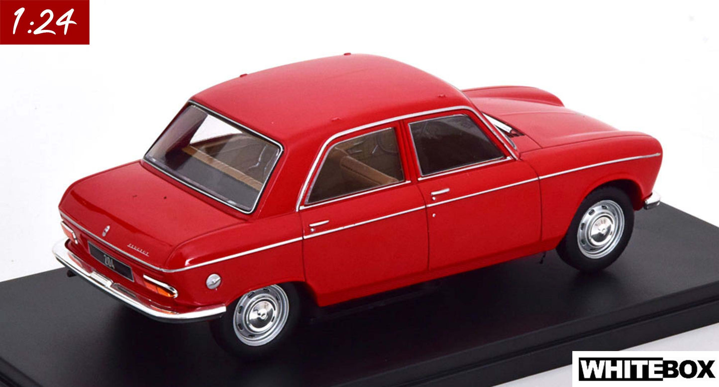 White Box 1:24 Peugeot 204 Red (124181)