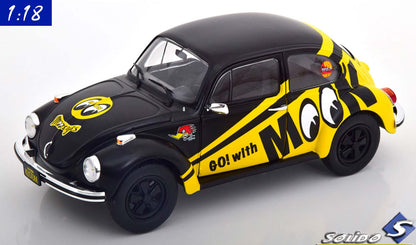 Solido 1:18 Volkswagen Beetle (VW Käfer) 1303 Go with Moon (1974) flatblack yellow (S1800519)