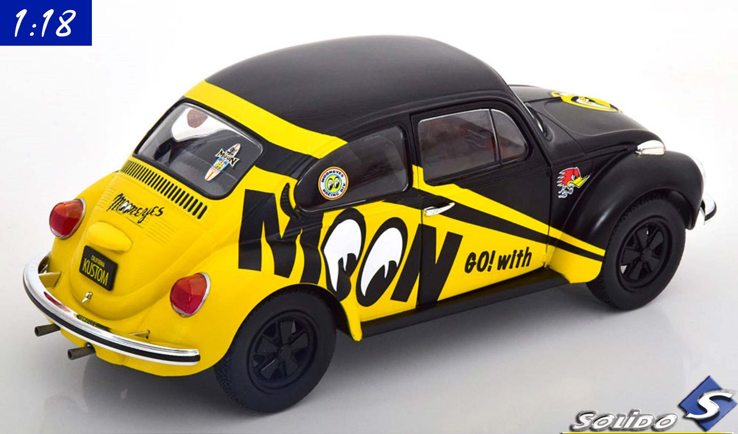 Solido 1:18 Volkswagen Beetle (VW Käfer) 1303 Go with Moon (1974) flatblack yellow (S1800519)