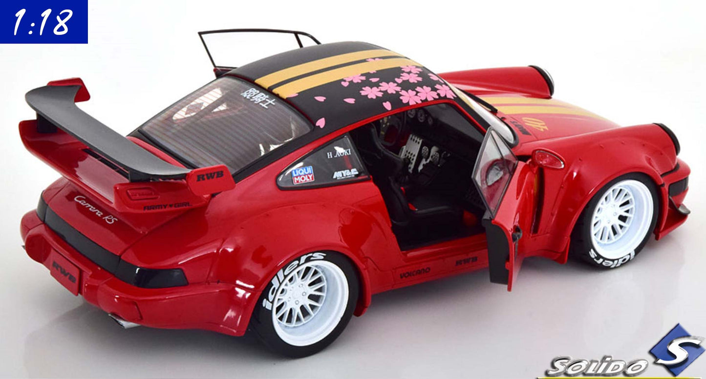 Solido 1:18 Porsche 911 RWB Red Suzuka (2021) red flatblack matt-golden (S1807506)