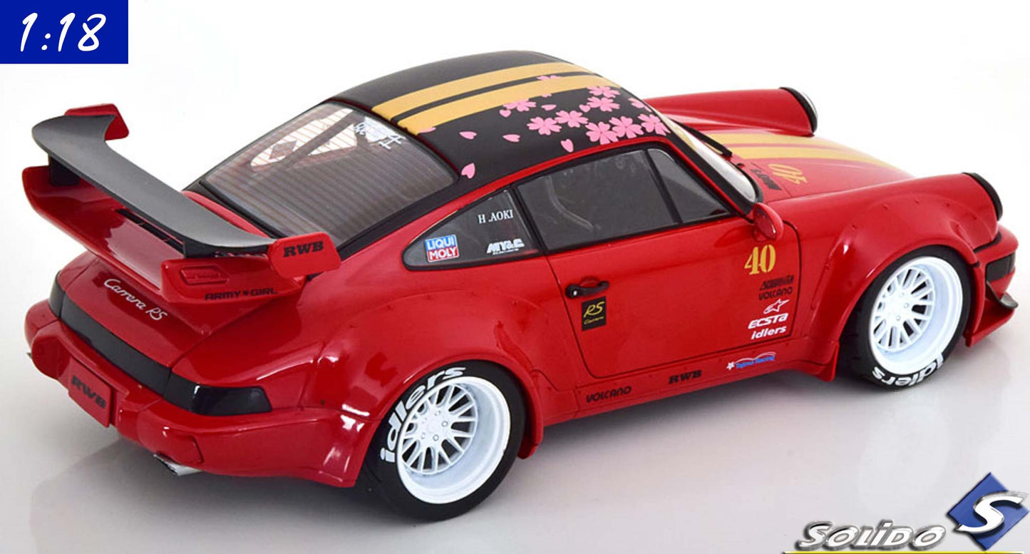 Solido 1:18 Porsche 911 RWB Red Suzuka (2021) red flatblack matt-golden (S1807506)