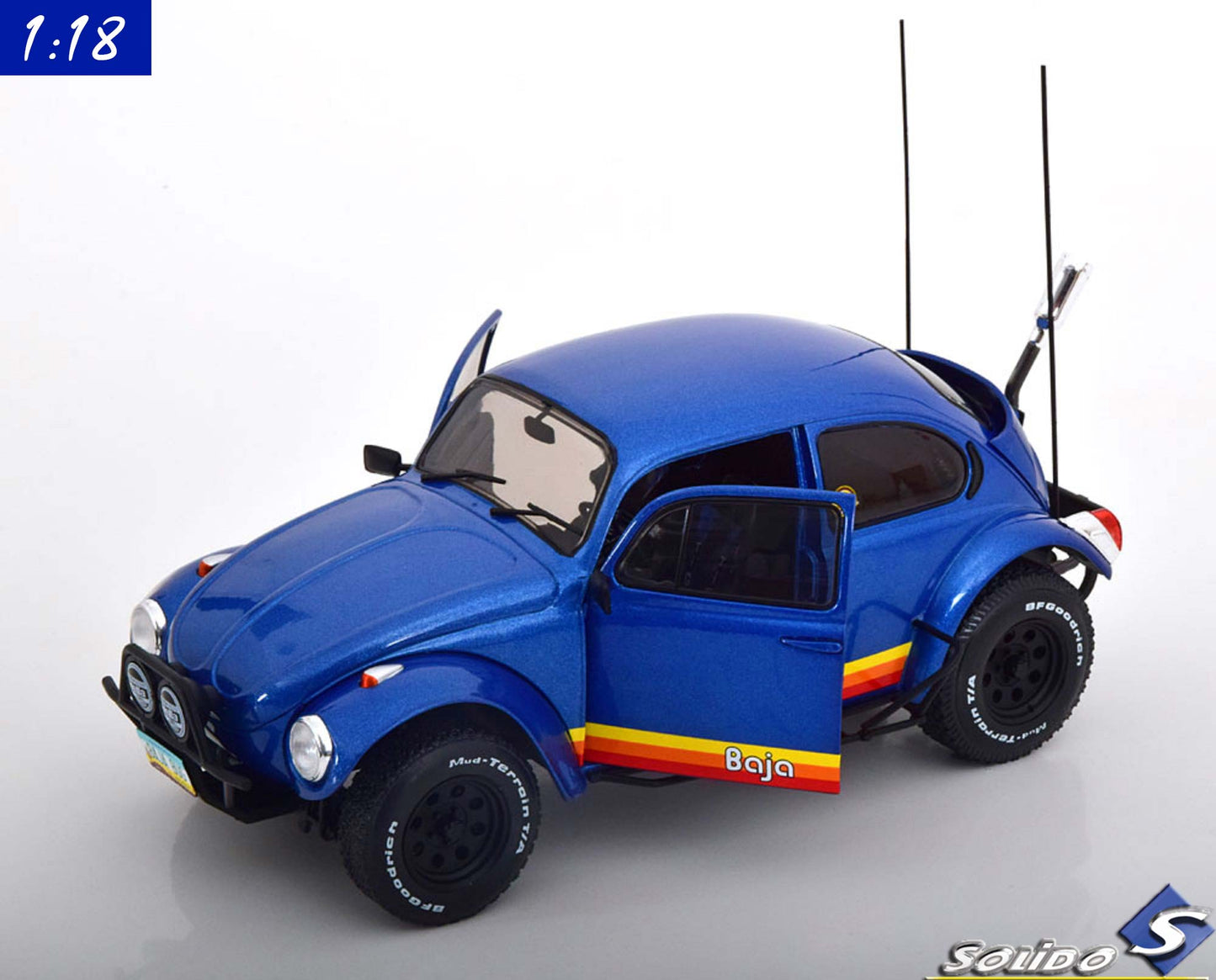 Solido 1:18 Volkswagen Beetle (VW Käfer) Baja (1975) bluemetallic (S1809601)