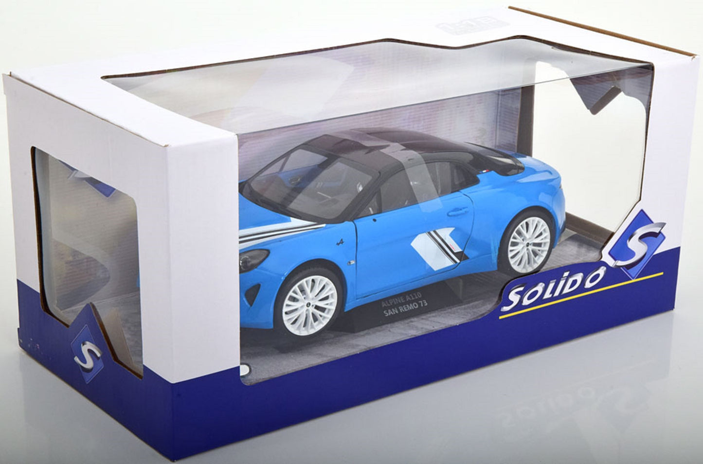 Solido 1:18 Alpine A110 San Remo 73 (2023) lightblue white black (S1801625)