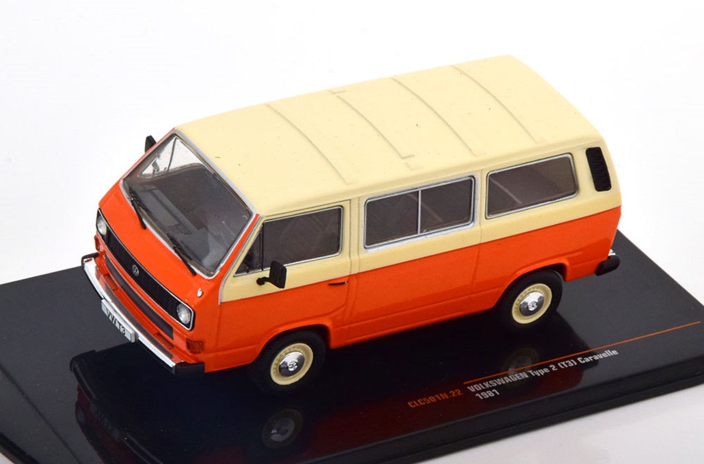 Ixo 1:43 VW Bus T3 Caravelle 1981 Orange Creme (CLC501)