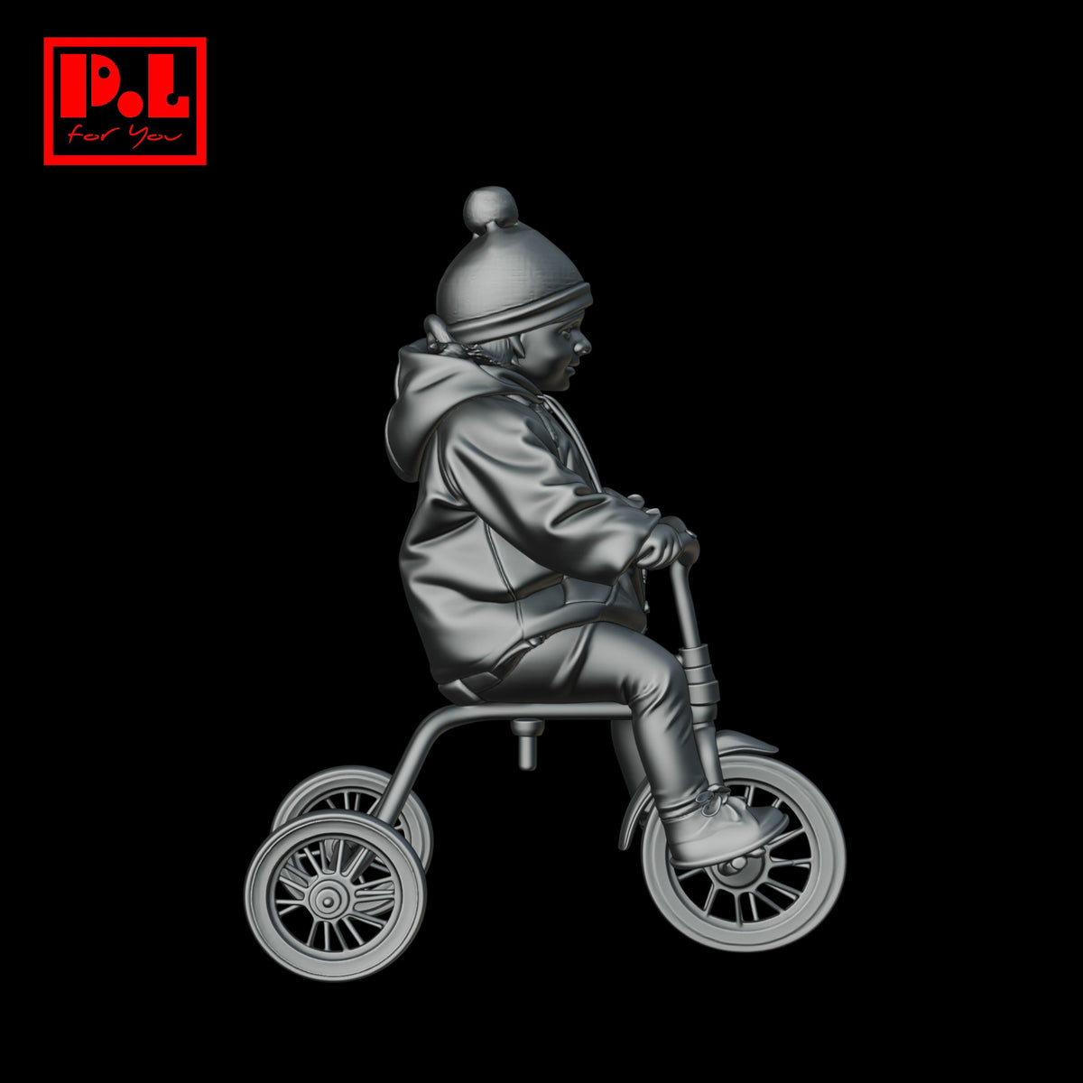 A child is riding a bicycle — 3D print STL files