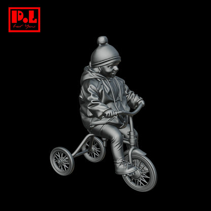 A child is riding a bicycle — 3D print STL files