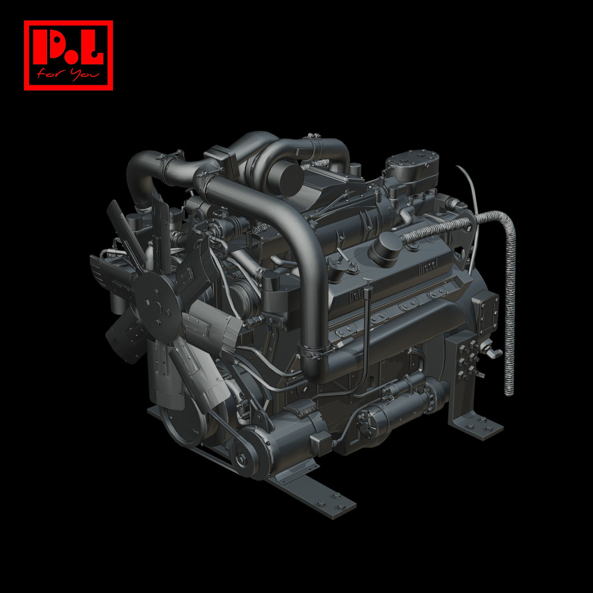 American Diesel Engine — 3D print STL files