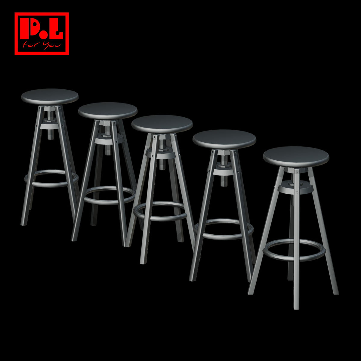 Bar stool — 3D print STL files