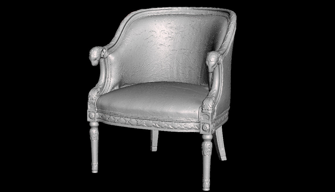 Chair Classy with Ram's Head Arms