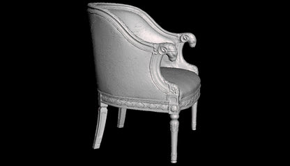 Chair Classy with Ram's Head Arms