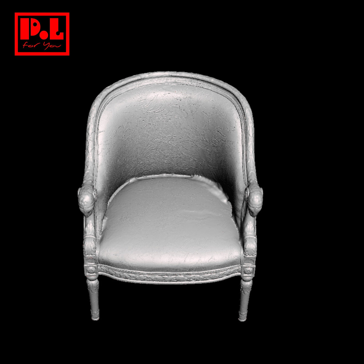 Chair Classy with Ram's Head Arms — 3D print STL files