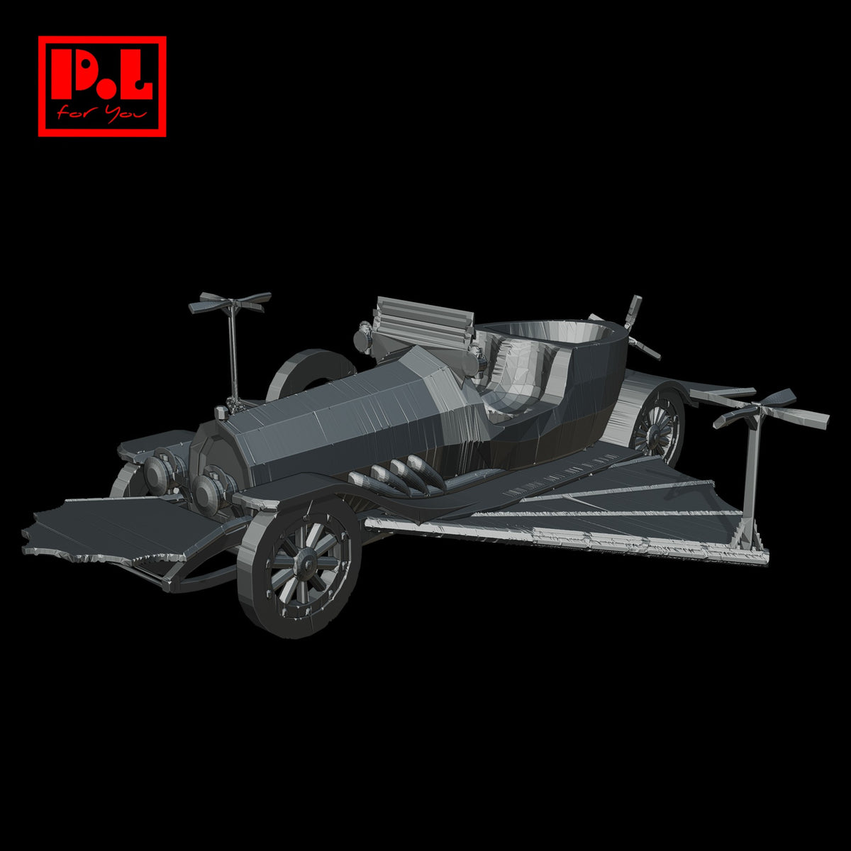 Chitty Chitty Bang Bang (car) — 3D print STL files