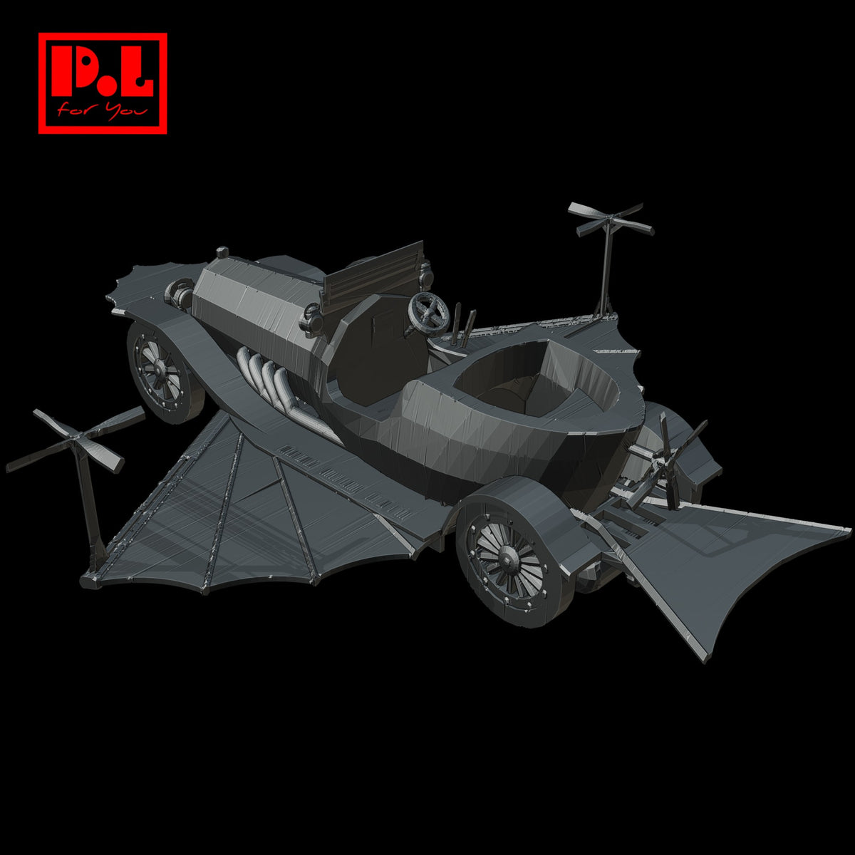 Chitty Chitty Bang Bang (car) — 3D print STL files