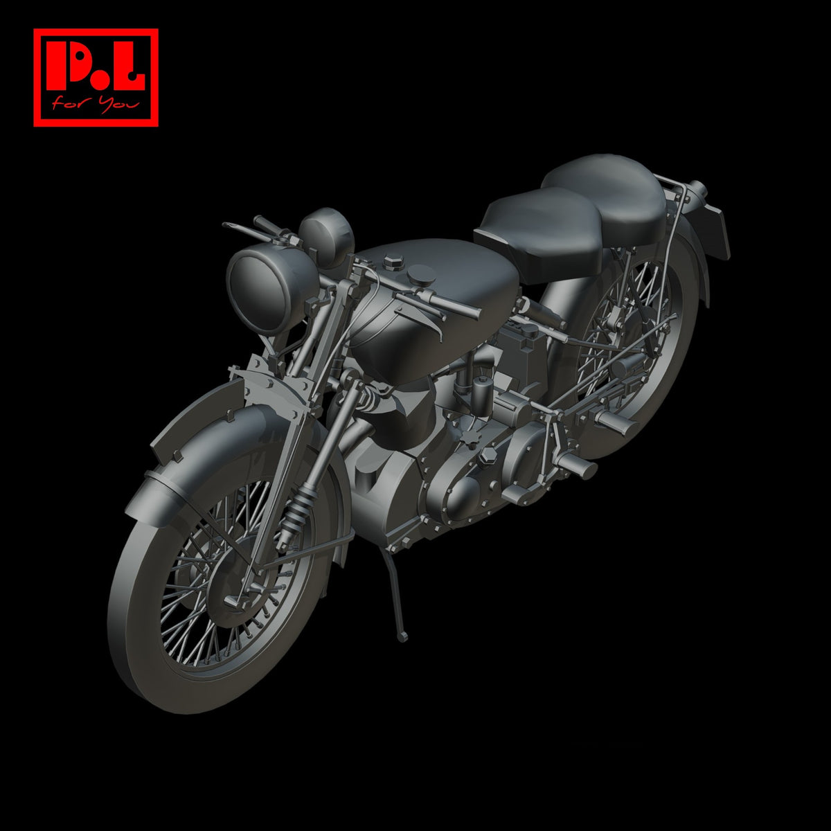 Classic motorcycle — 3D print STL files