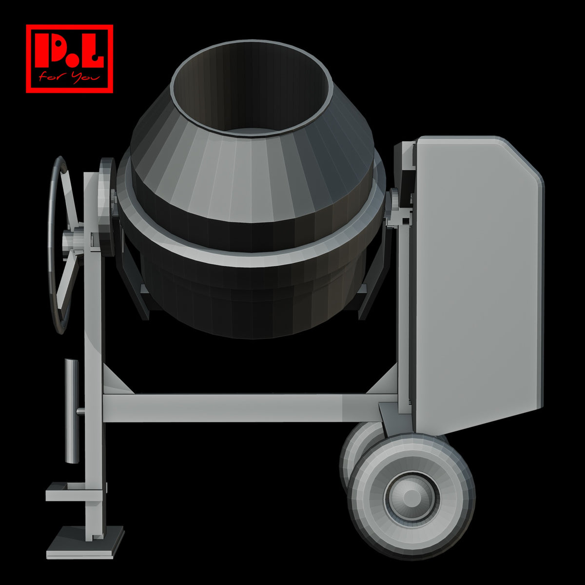 Electric concrete mixer — 3D print STL files