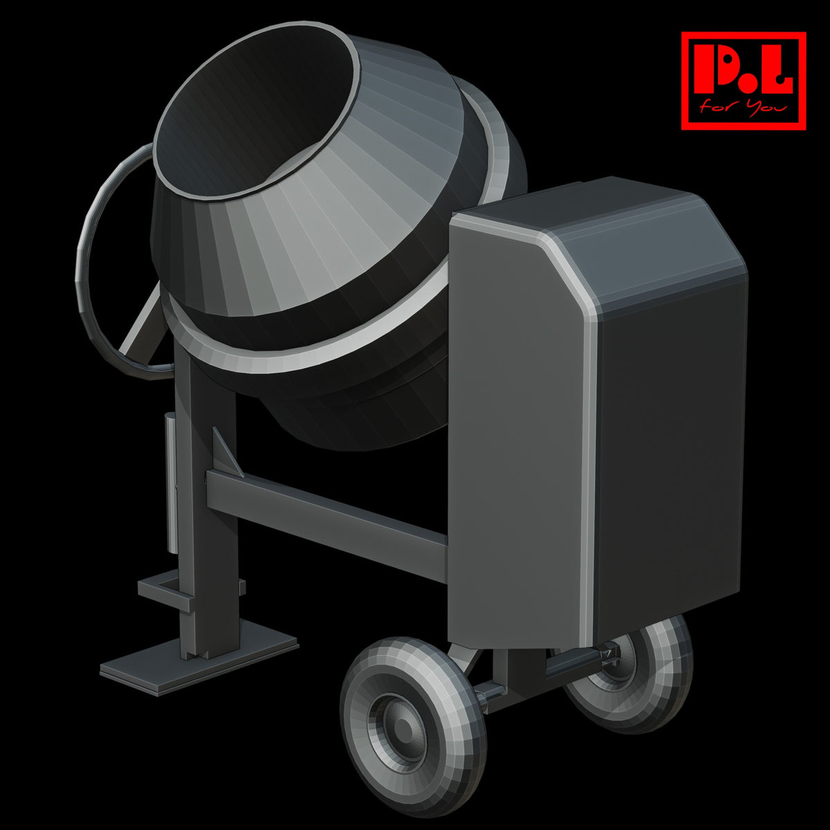 Electric concrete mixer — 3D print STL files