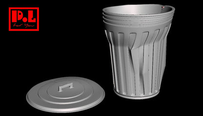 Dented trash can — 3D print STL files