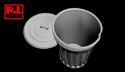 Dented trash can — 3D print STL files