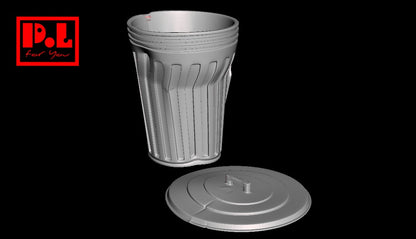 Dented trash can — 3D print STL files