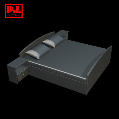 Double bed + bedside tables — 3D print STL files