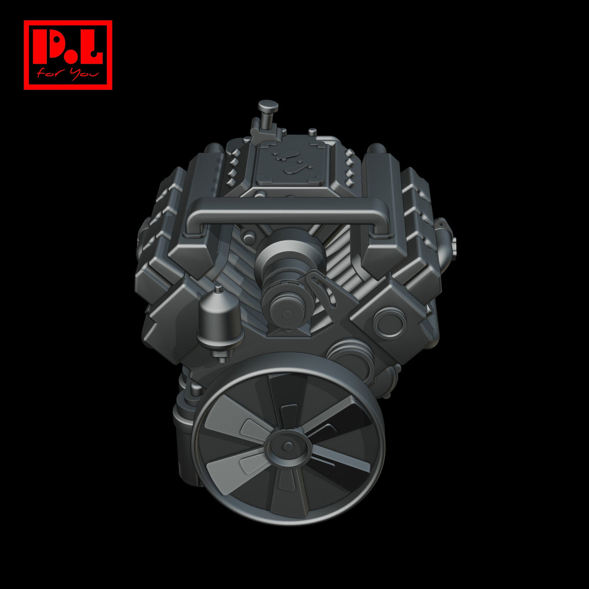 Engine V6 — 3D print STL files