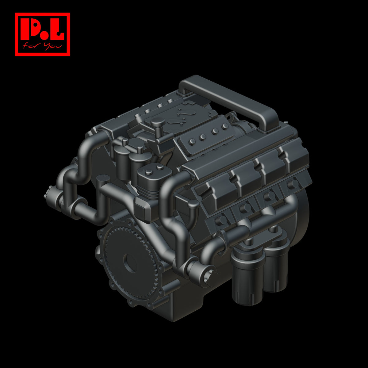 Engine V6 — 3D print STL files