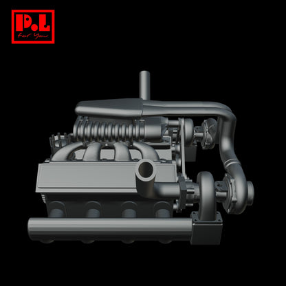 Engine V8 Twin-Charged — 3D print STL files
