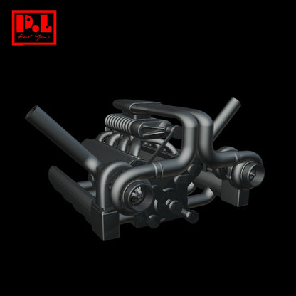 Engine V8 Twin-Charged — 3D print STL files