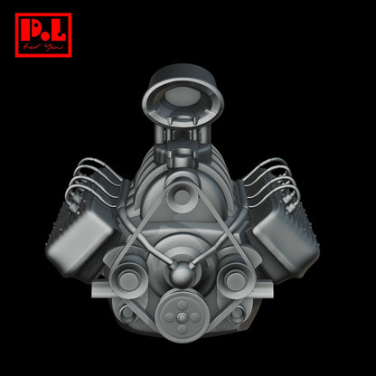 Engine V8 supercharged v2 — 3D print STL files