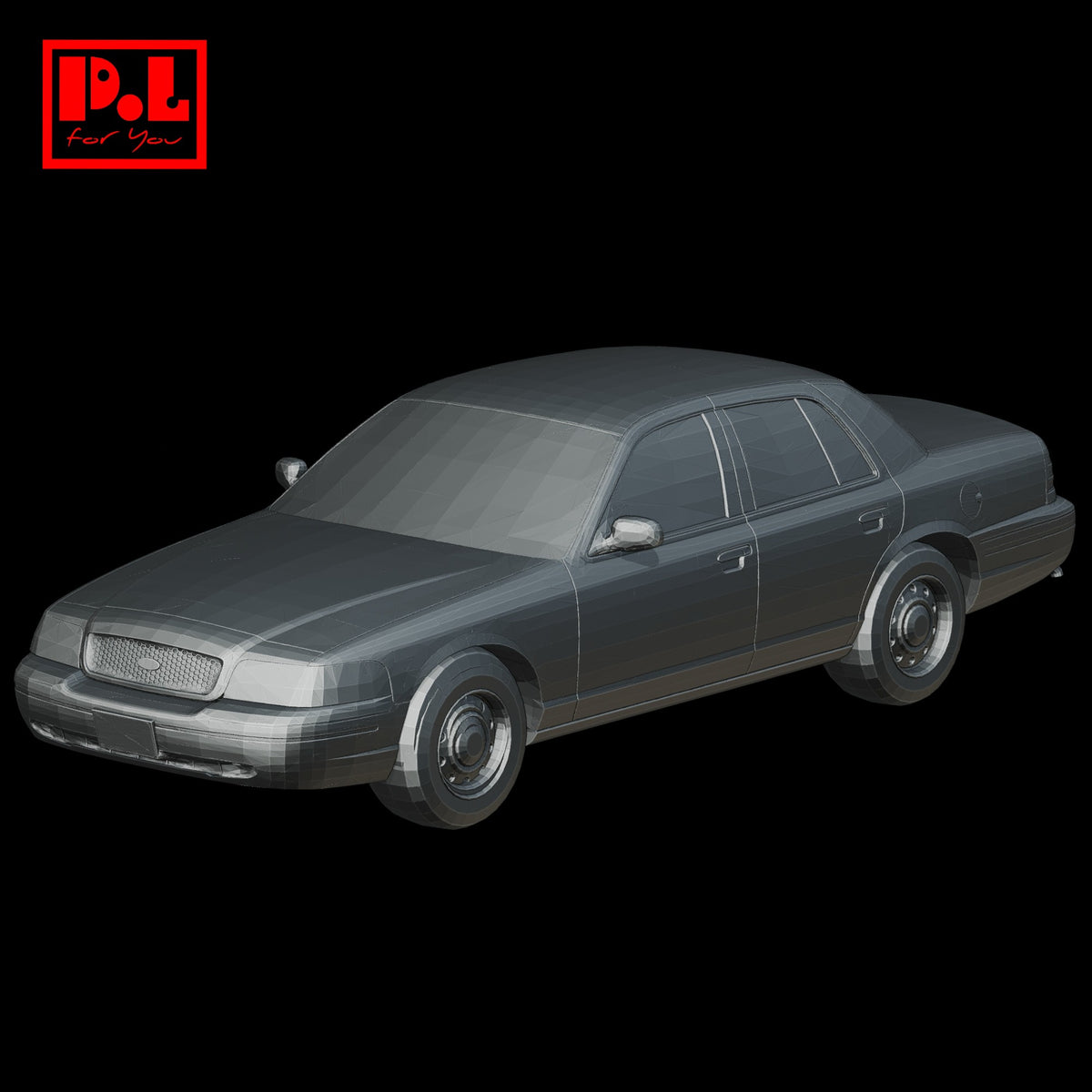 Ford Crown Victoria (1998) — 3D print STL files