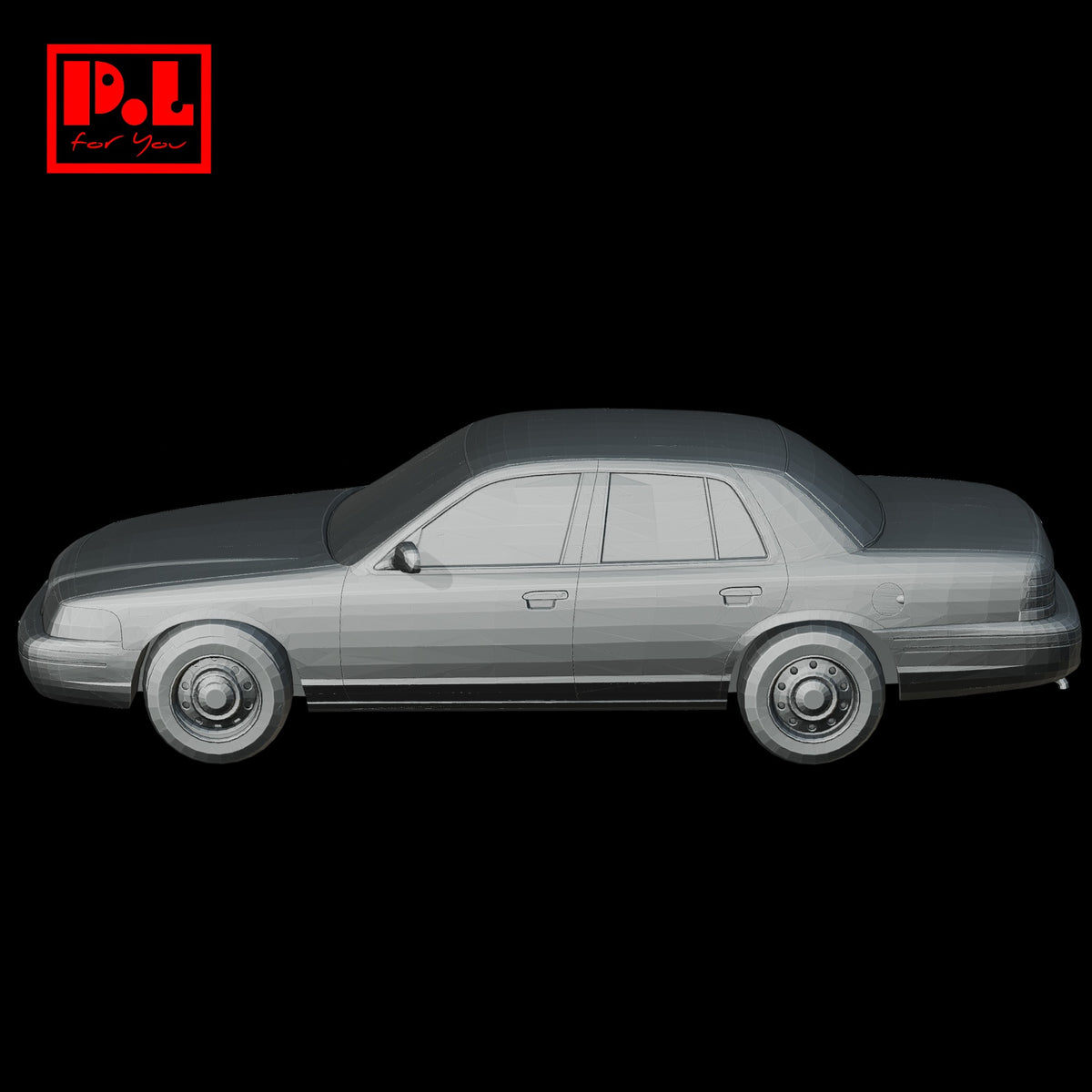Ford Crown Victoria (1998) — 3D print STL files