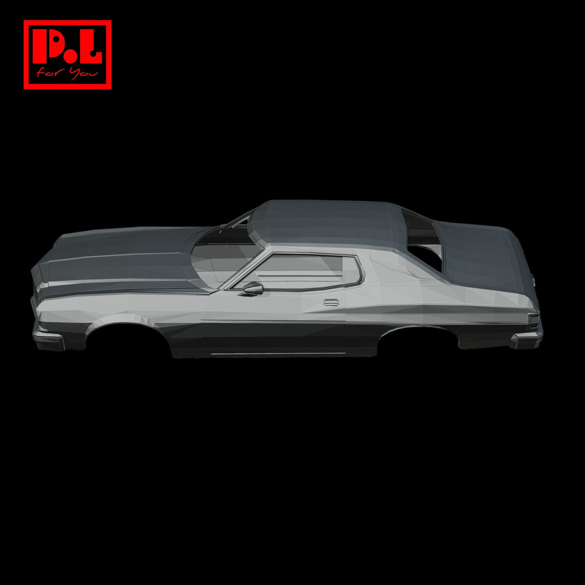 Ford Gran Torino (1976) Car body — 3D print STL files