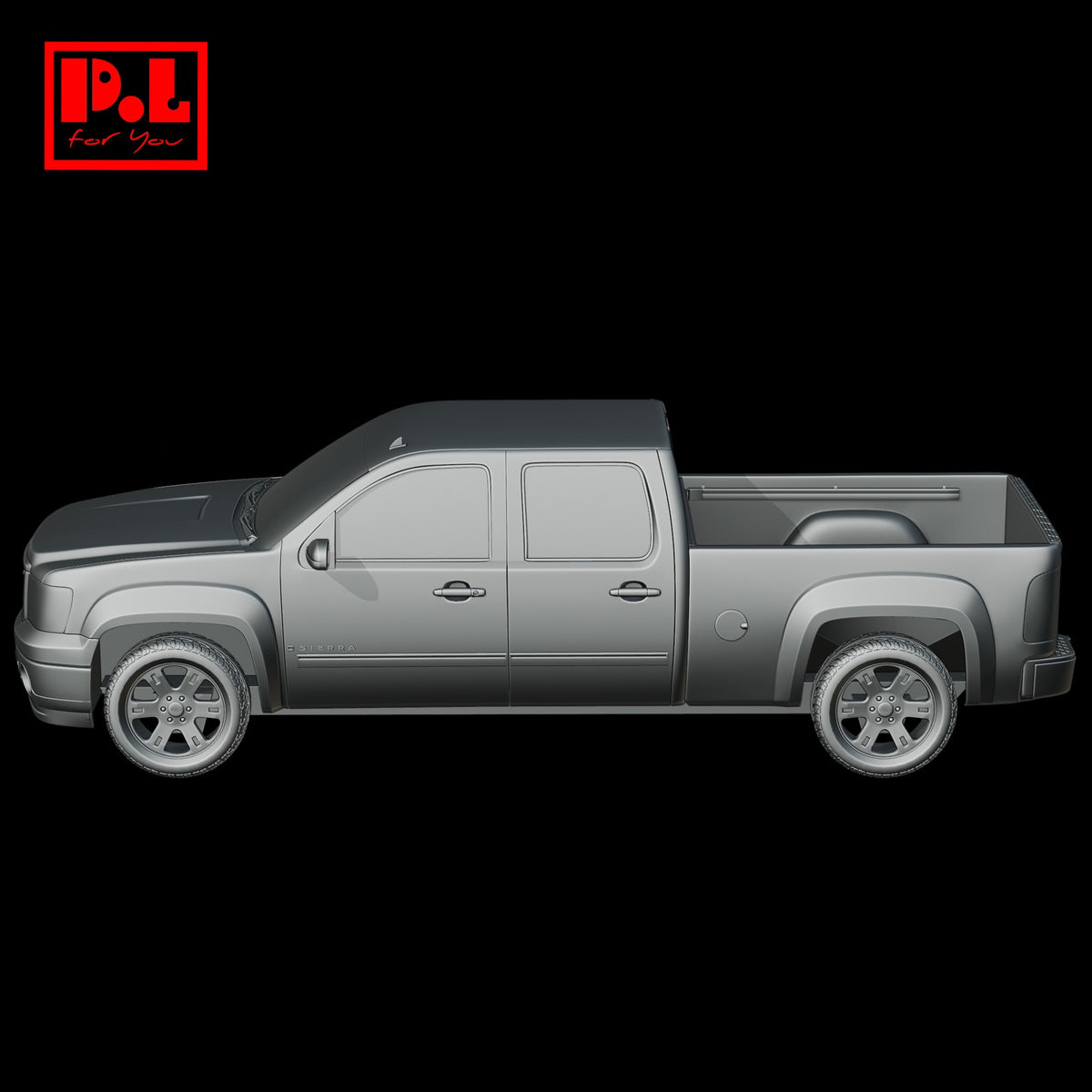 GMC Sierra 1500 Crew Cab (2007) — 3D print STL files