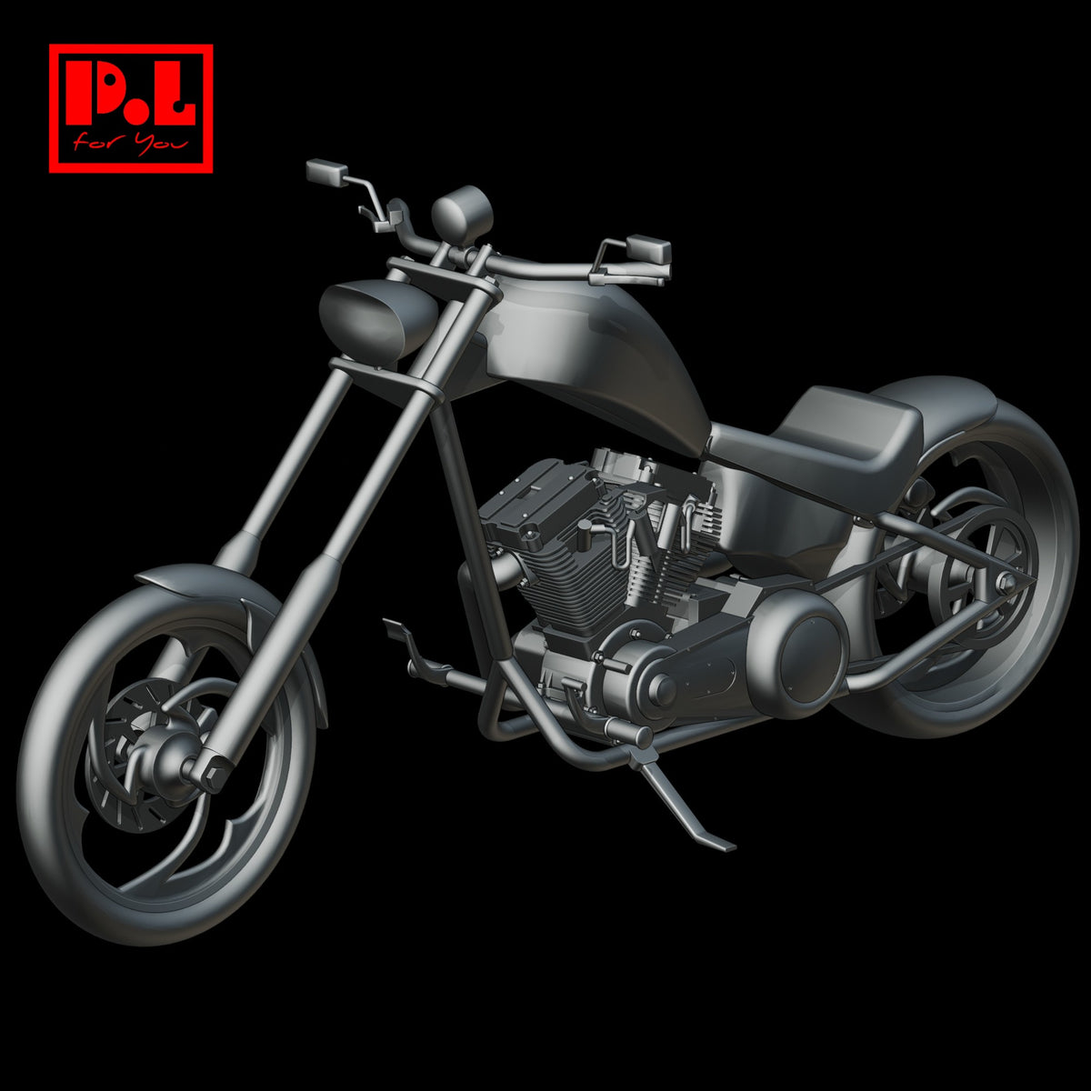 Harley-Davidson chopper custom — 3D print STL files