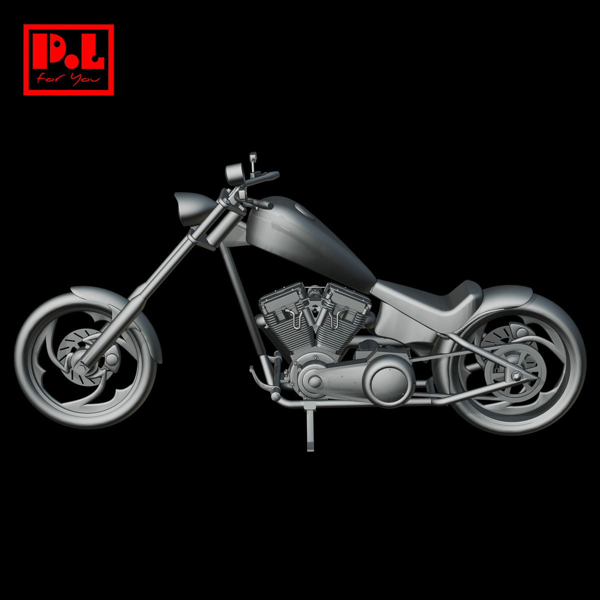 Harley-Davidson chopper custom — 3D print STL files