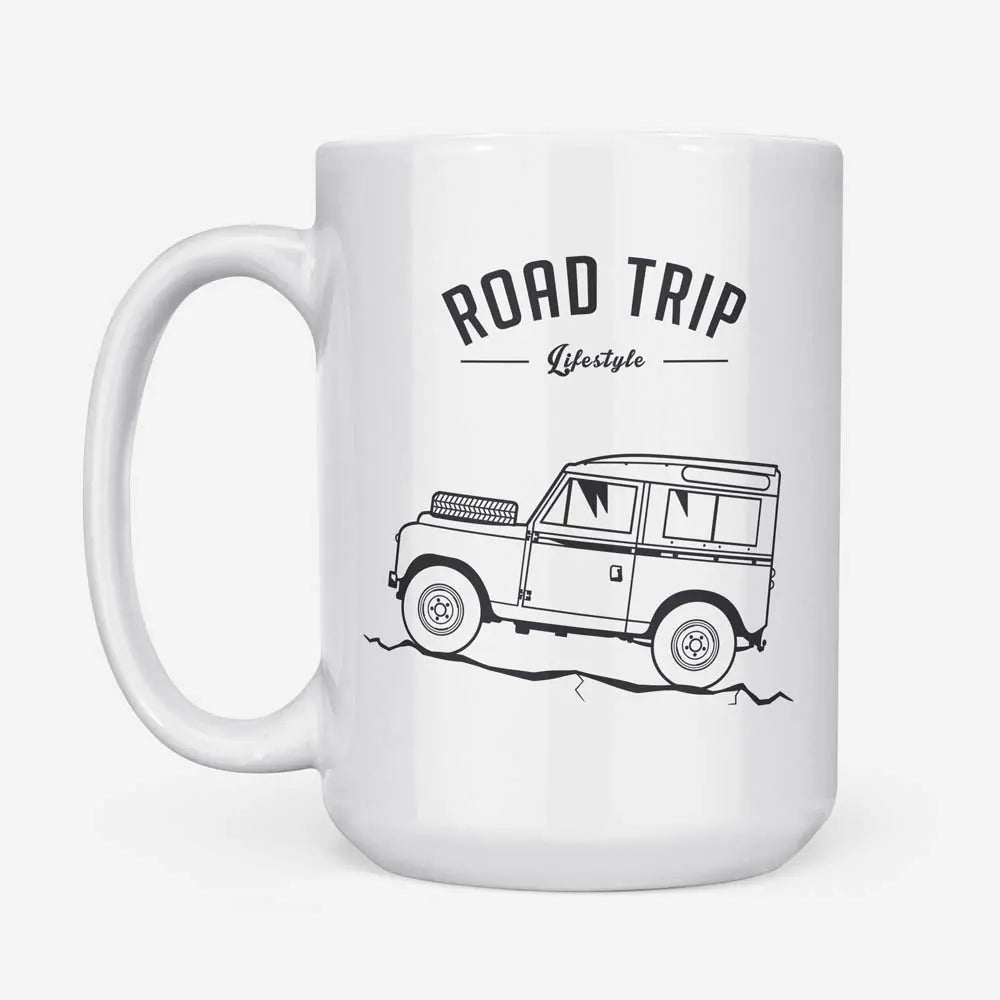 A Tea Cup / Coffe Mug — "Land Rover Road Trip"