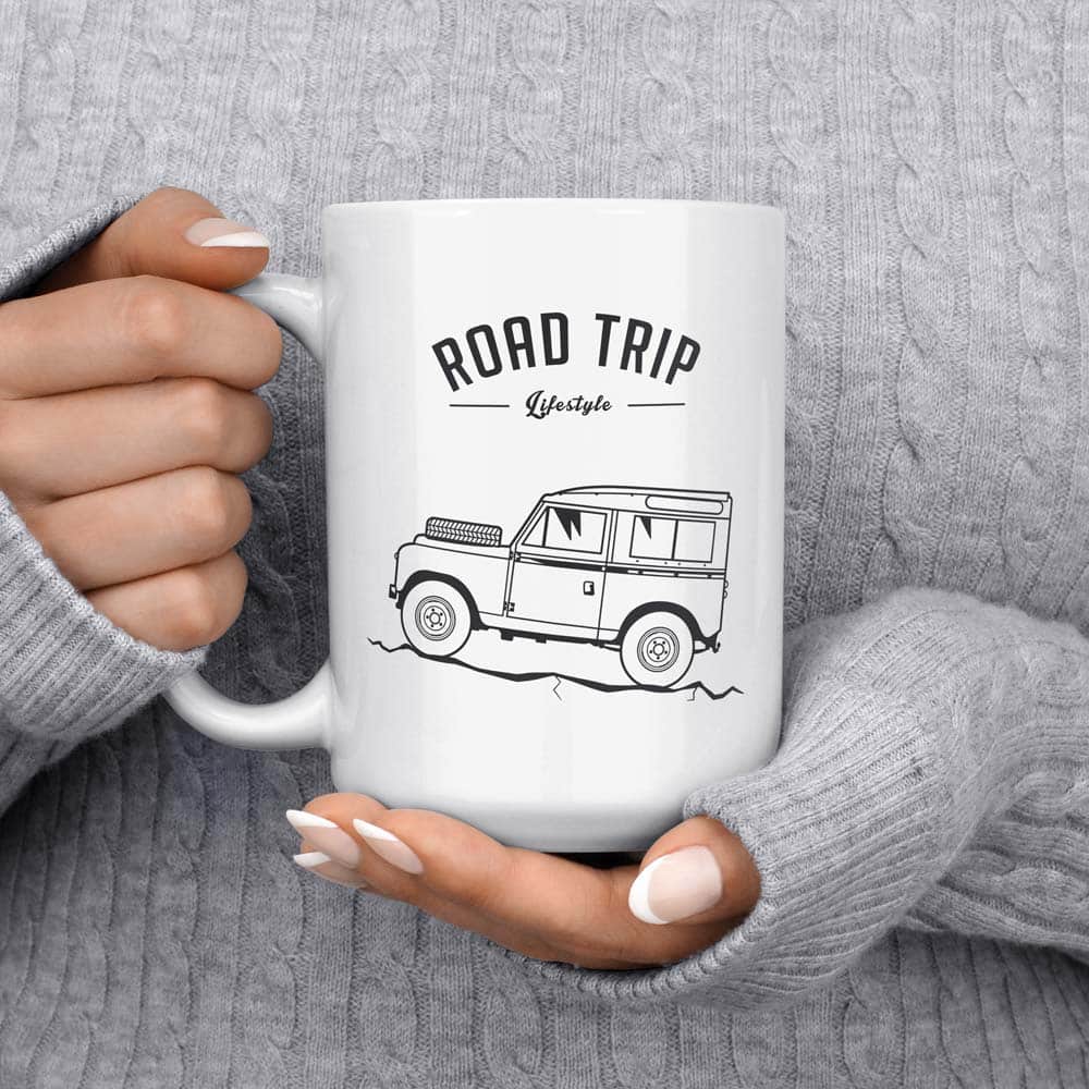 A Tea Cup / Coffe Mug — "Land Rover Road Trip"