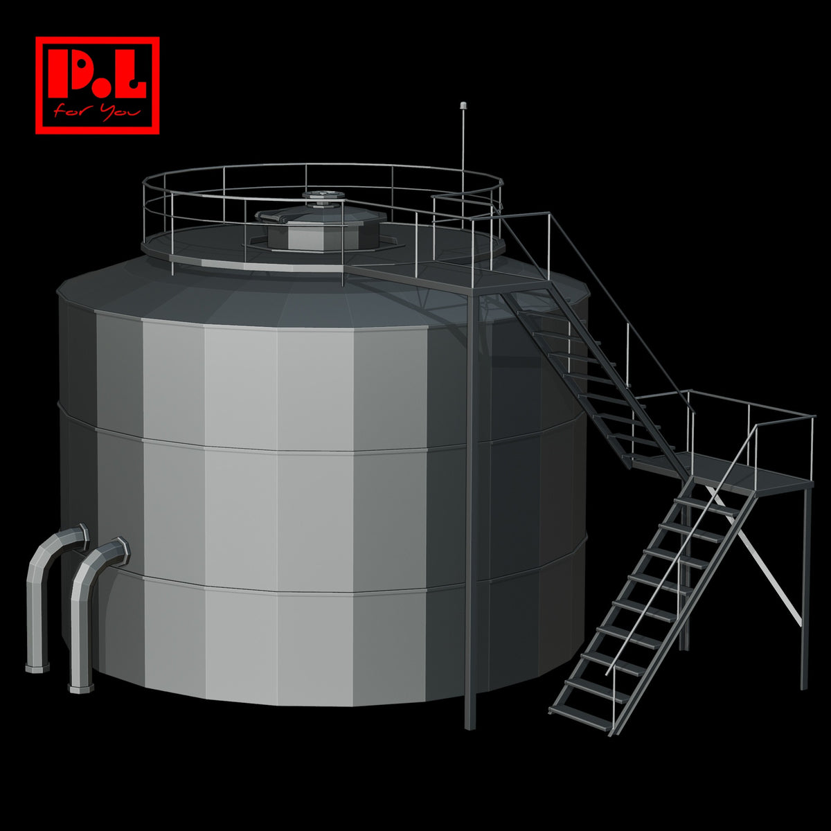 Large-sized chemical storage tank — 3D print STL files