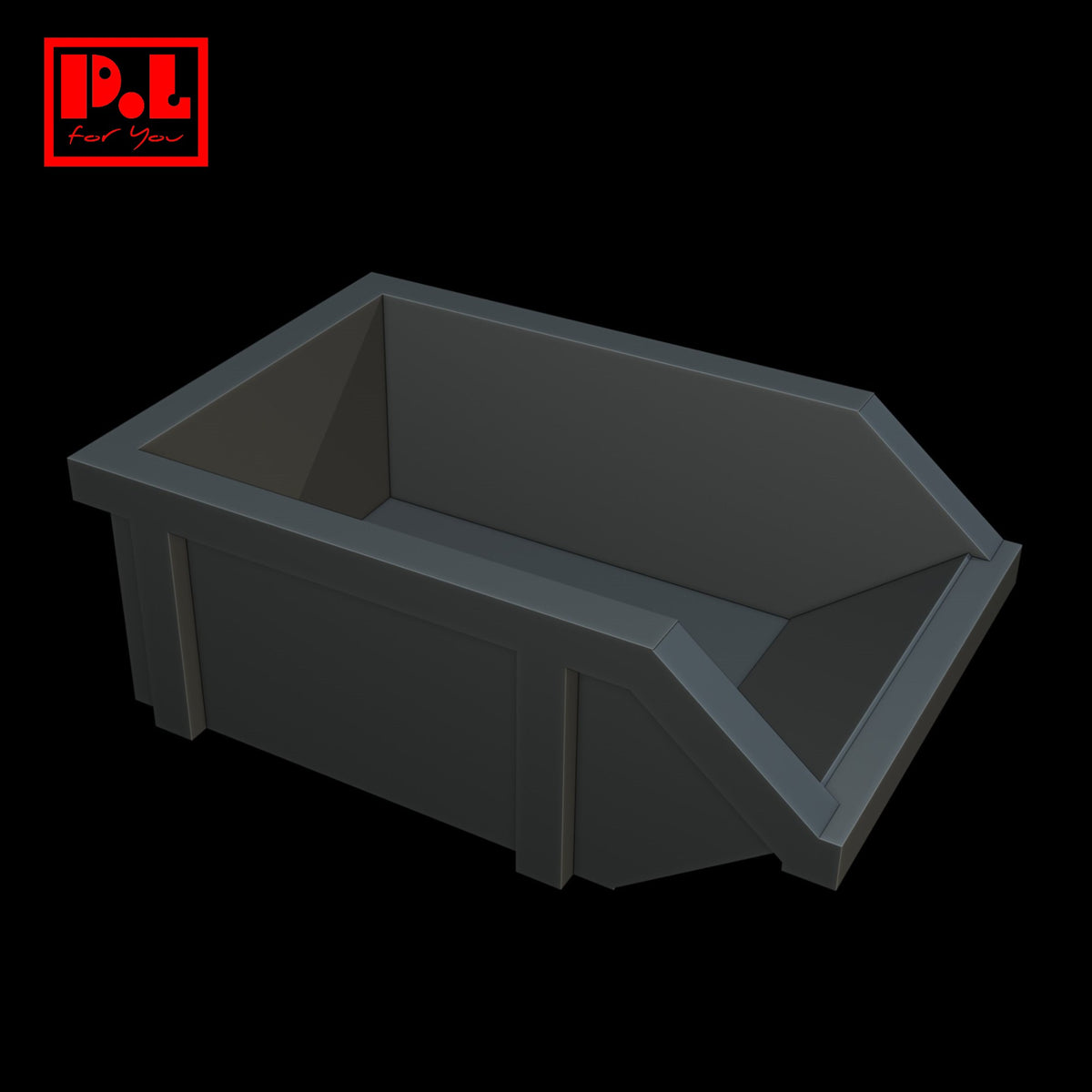 Large Metal Waste Container — 3D print STL files