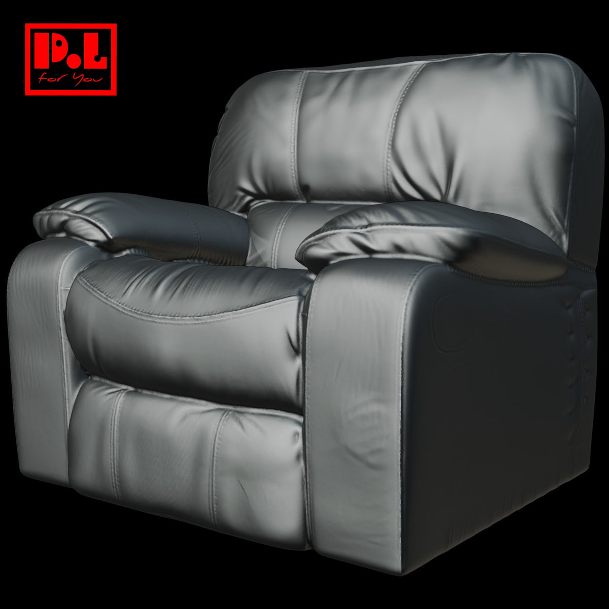 Leather armchair — 3D print STL files