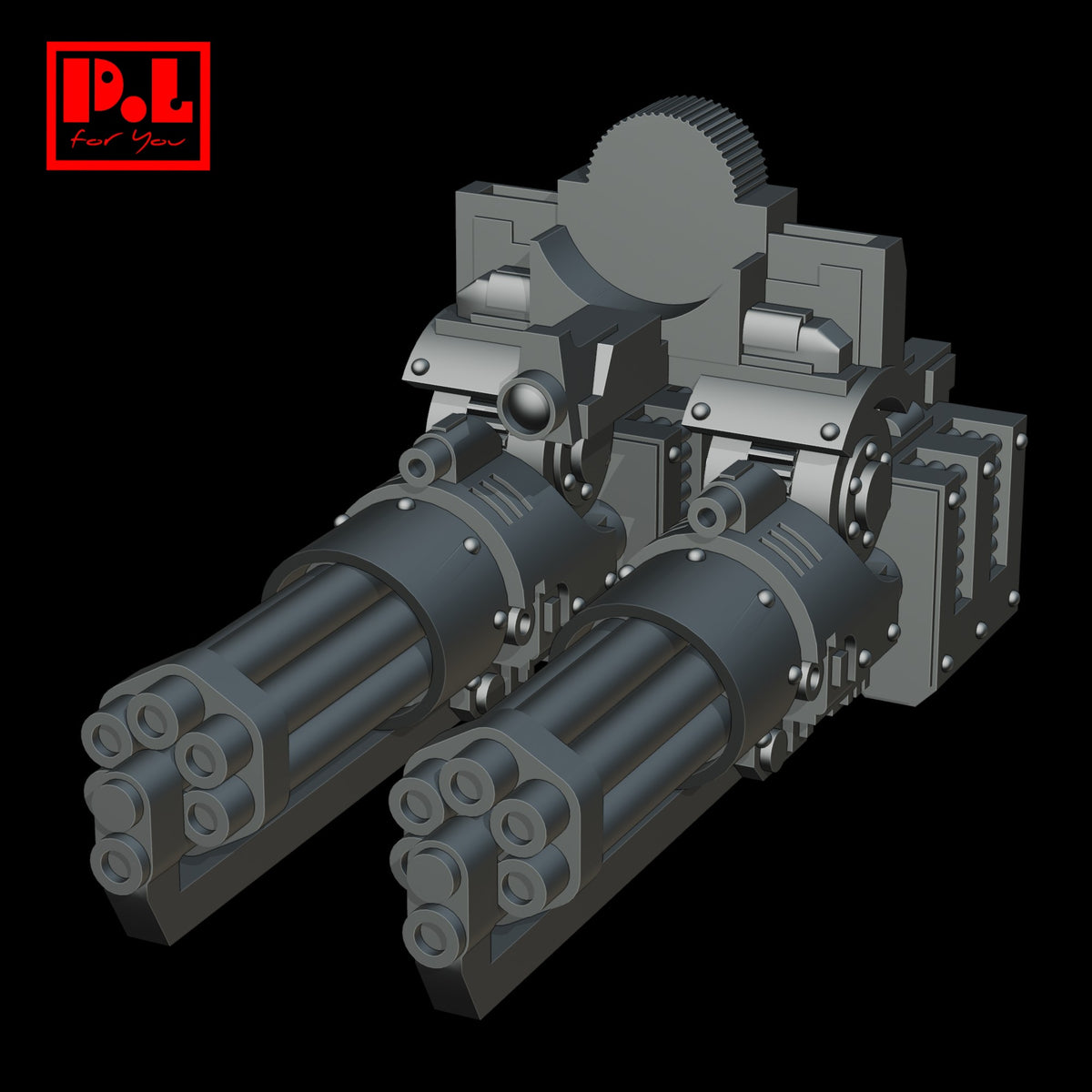 M134 Minigun dual — 3D print STL files
