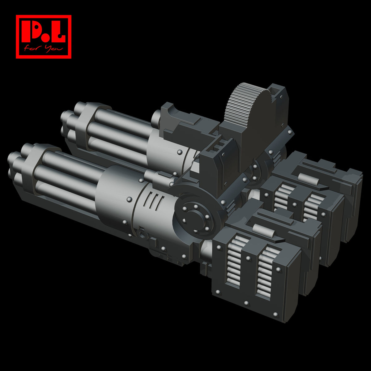 M134 Minigun dual — 3D print STL files