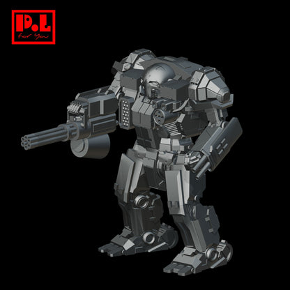 Mecha with M134 Minigun — 3D print STL files