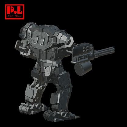 Mecha with M134 Minigun — 3D print STL files