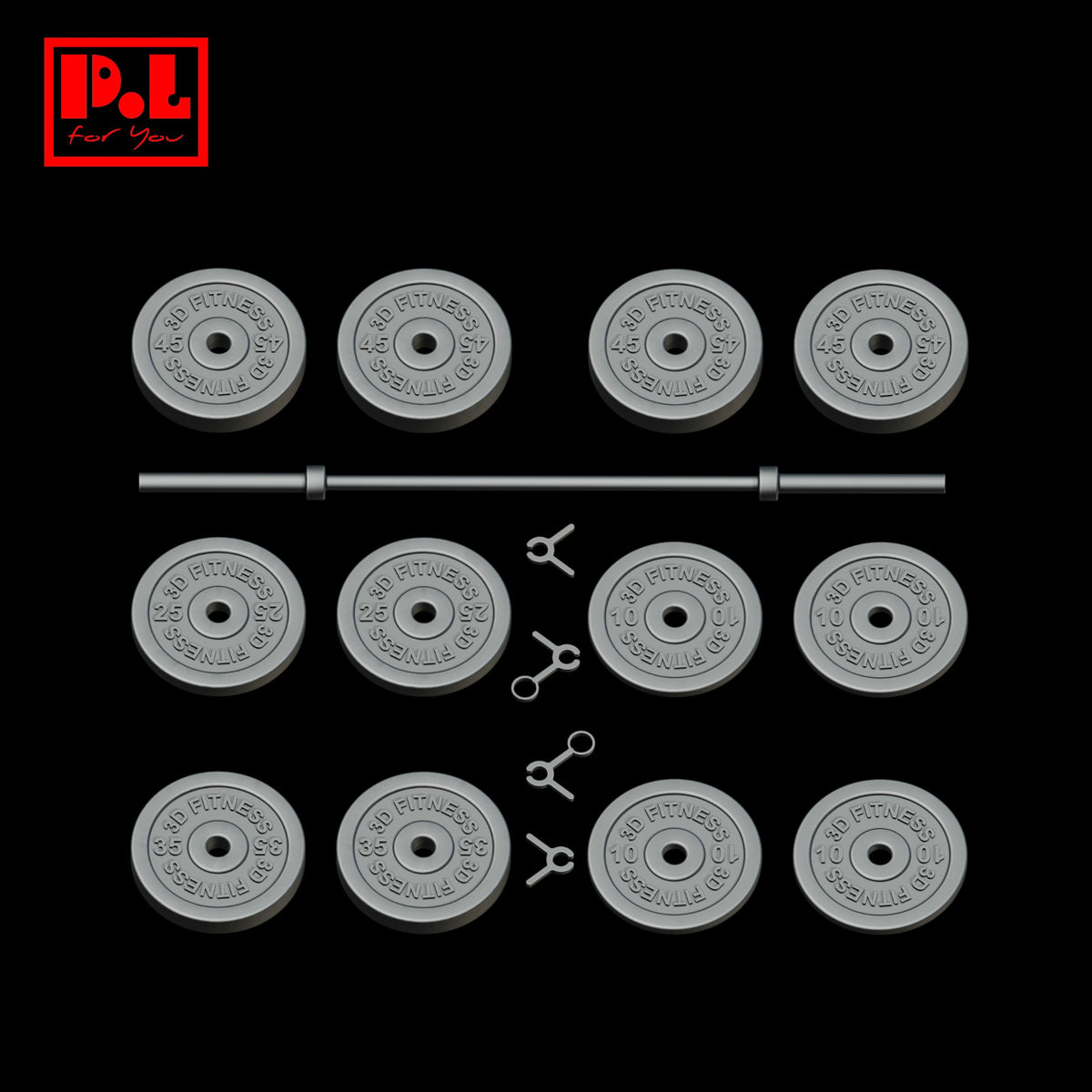 Pro Olympic Barbell — 3D print STL files