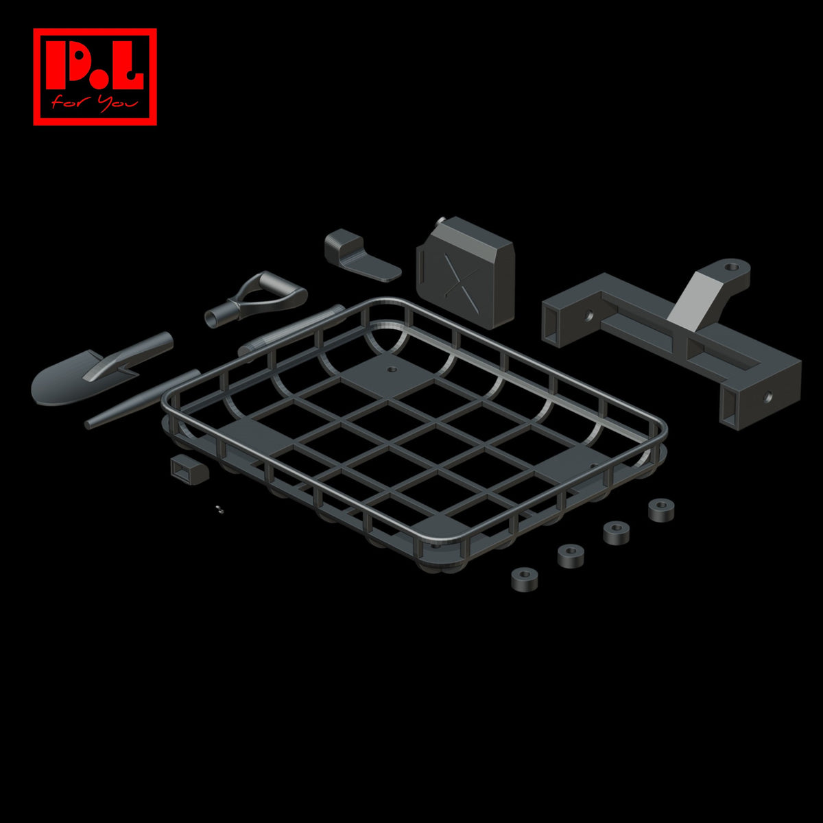 Roof Rack with accessories — 3D print STL files